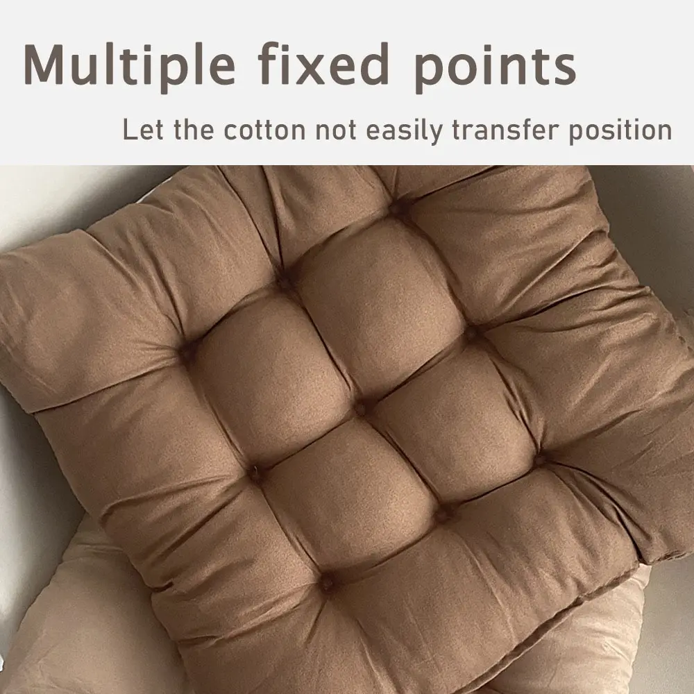Pearl Cotton Linen Square Cushion Pillow for Home and Office Chairs