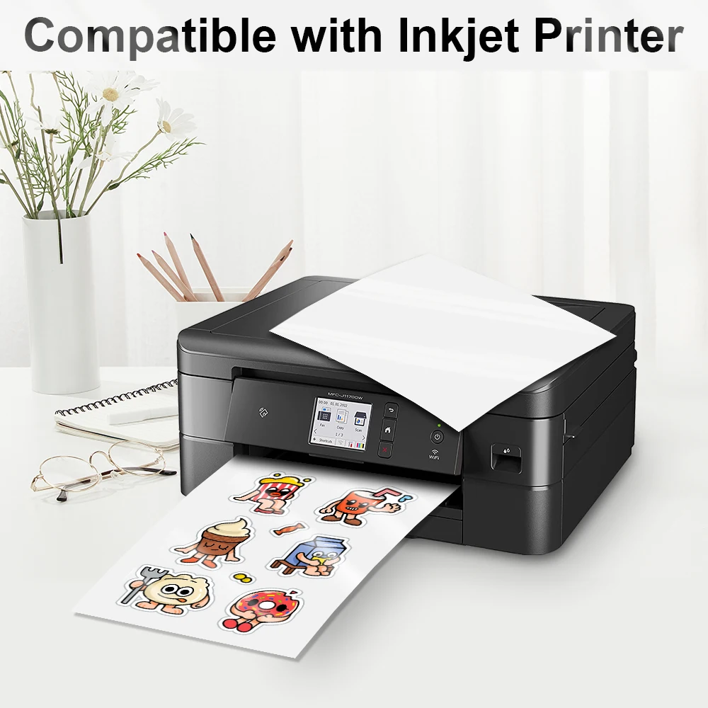 Sticker Paper Printable A4 Inkjet | Waterproof Vinyl Sticker Paper A4 - 10  Sheets - Aliexpress