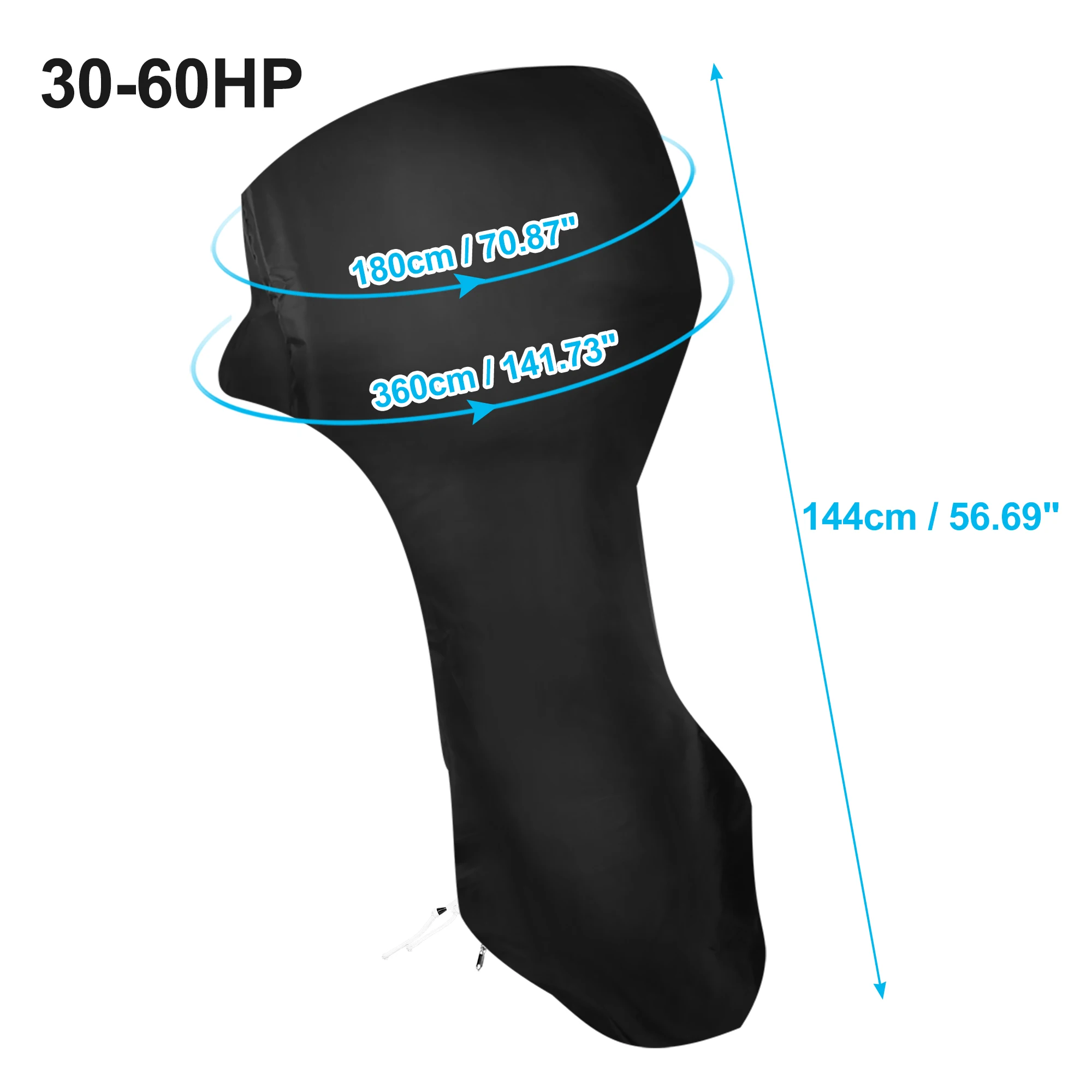 Waterproof Motor Full Outboard Boat Engine Cover Fit Up to 250-300HP 420D Oxford Cloth