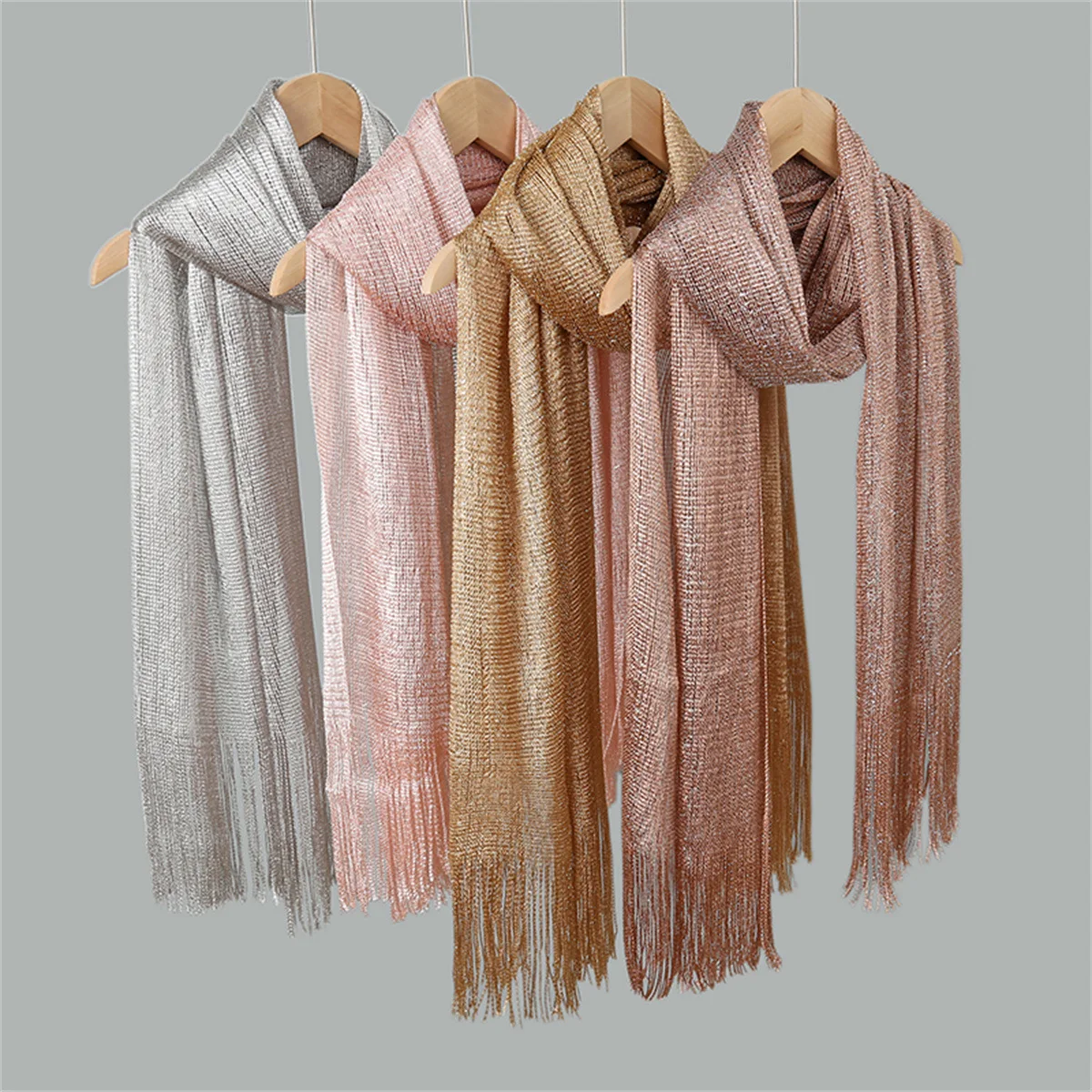 Châle Hijab En Satin Brillant Premium - 100% Polyester, Chatoyant Et Élégant Pour Toutes Saisons