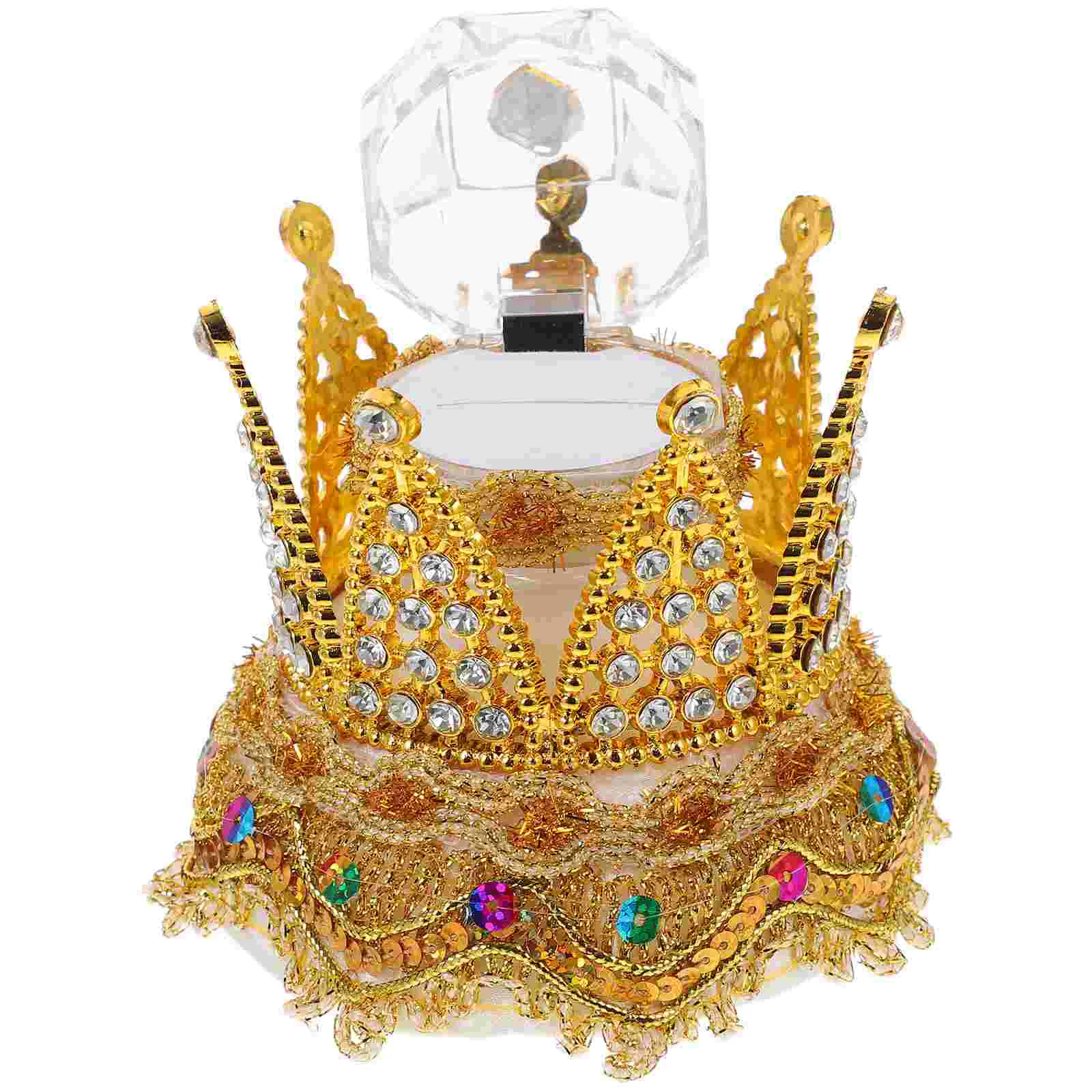 

Crown Shaped Ring Case Wedding Ring Display Box Wedding Engagement Ring Holder