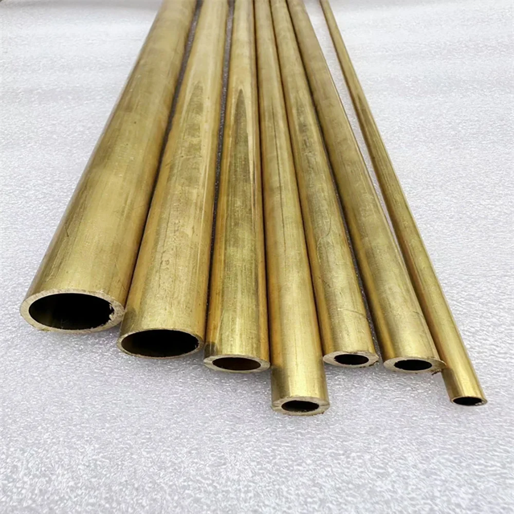 Brass Tube Diameter 1/1.5/2/3/4/5/6/7/8/9/10/11/12/13/14/15/16/18/20/22/24/25mm Round Brass Pipe Cutting Length 500mm Tool Parts