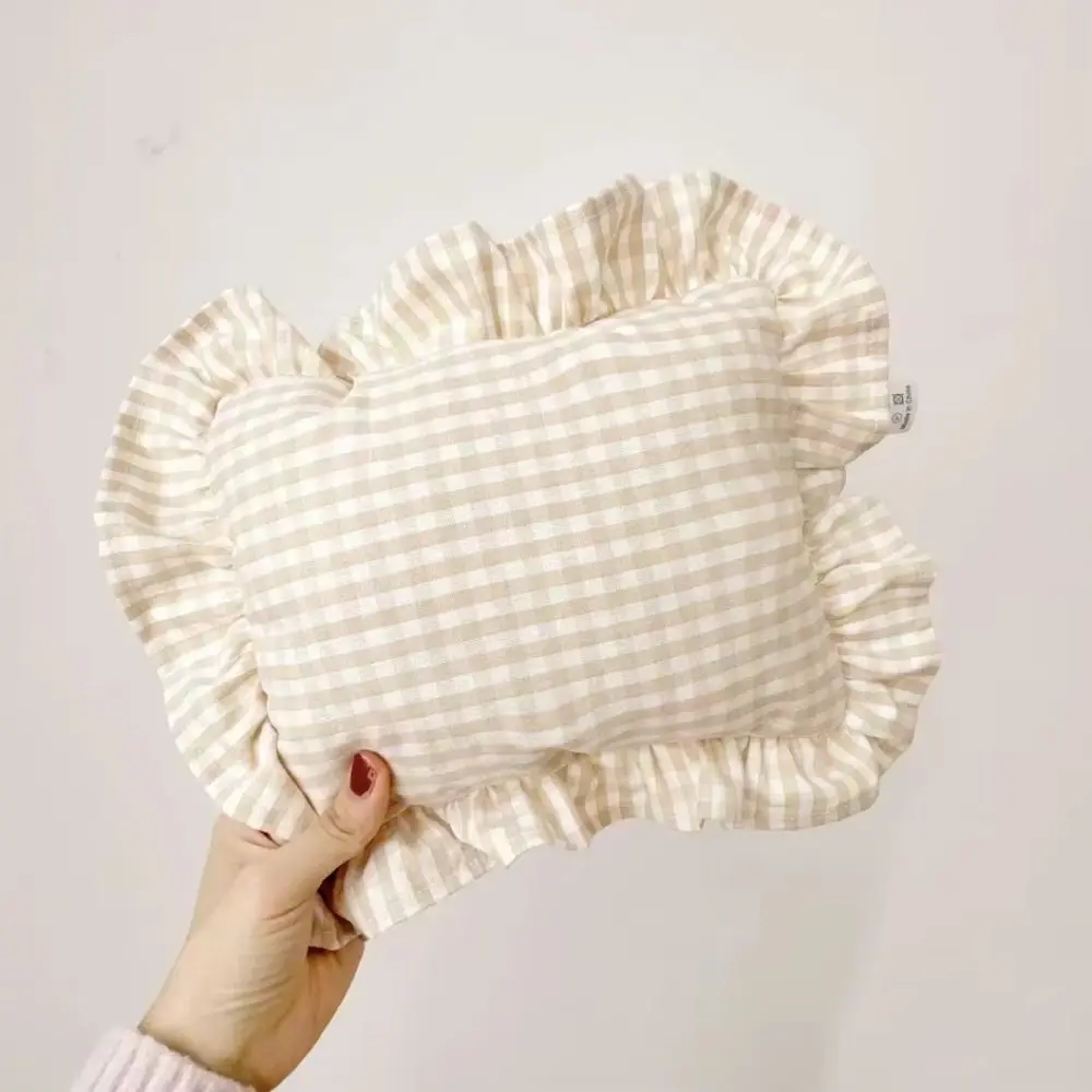 New Nordic Style Baby Small Pillow Cotton Washable Newborn Bedding Muslin Removable Kids Cushion 5