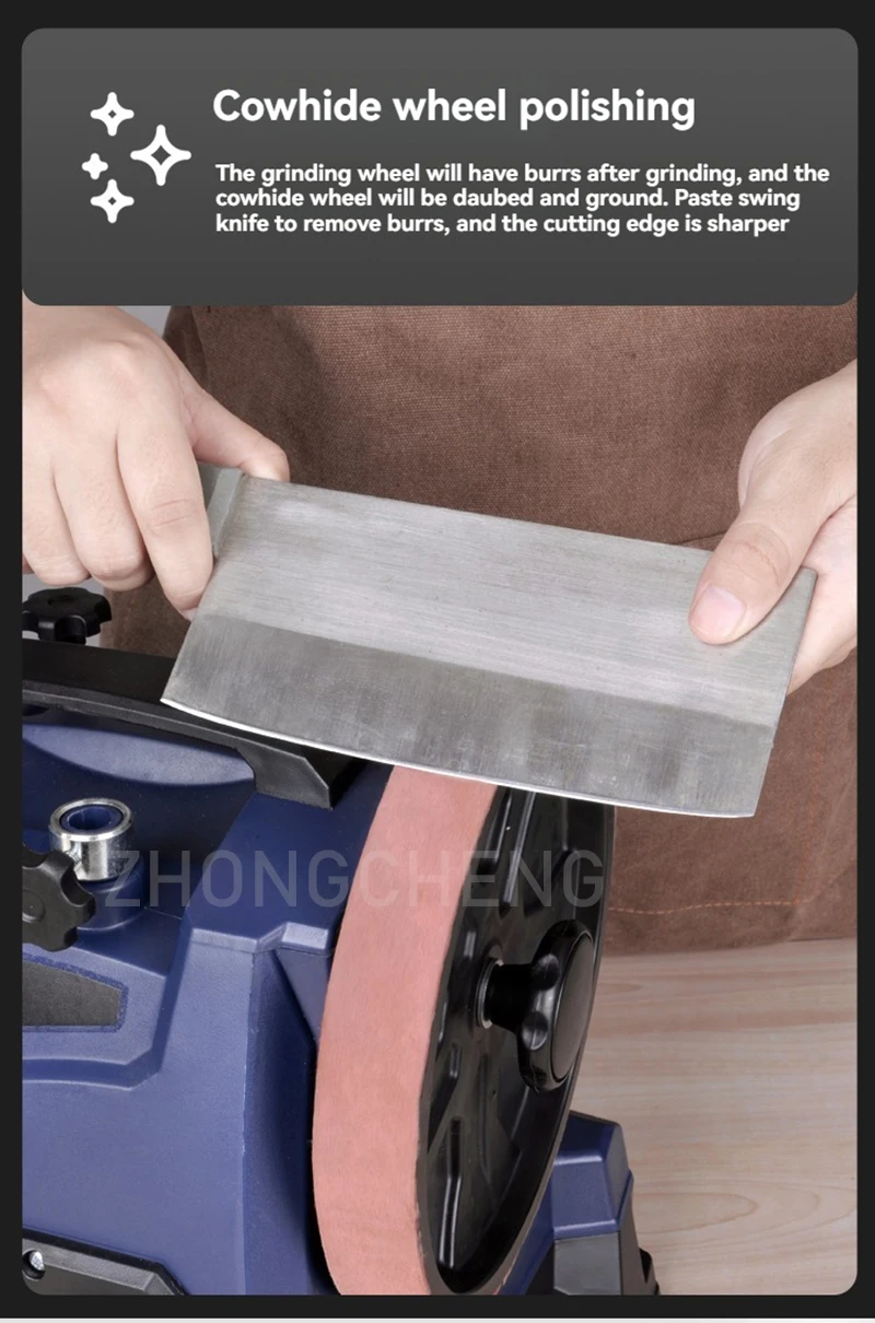 H10 10inch Low-speed Water-cooled Knife Sharpener 200W Electric Polisher Househo