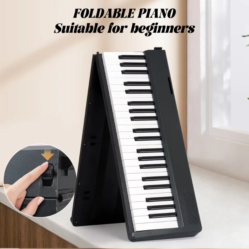 Portable 88 Keys Foldable Electronic Organ Digital Piano Multifunctional Electronic Keyboard Piano Student Musical Instrument