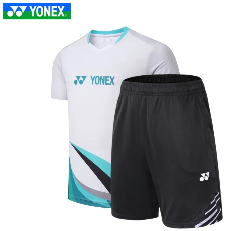 Yonex Men Sports Shorts Quick Drying T-shirt Casual Breathable Running training short sleeve