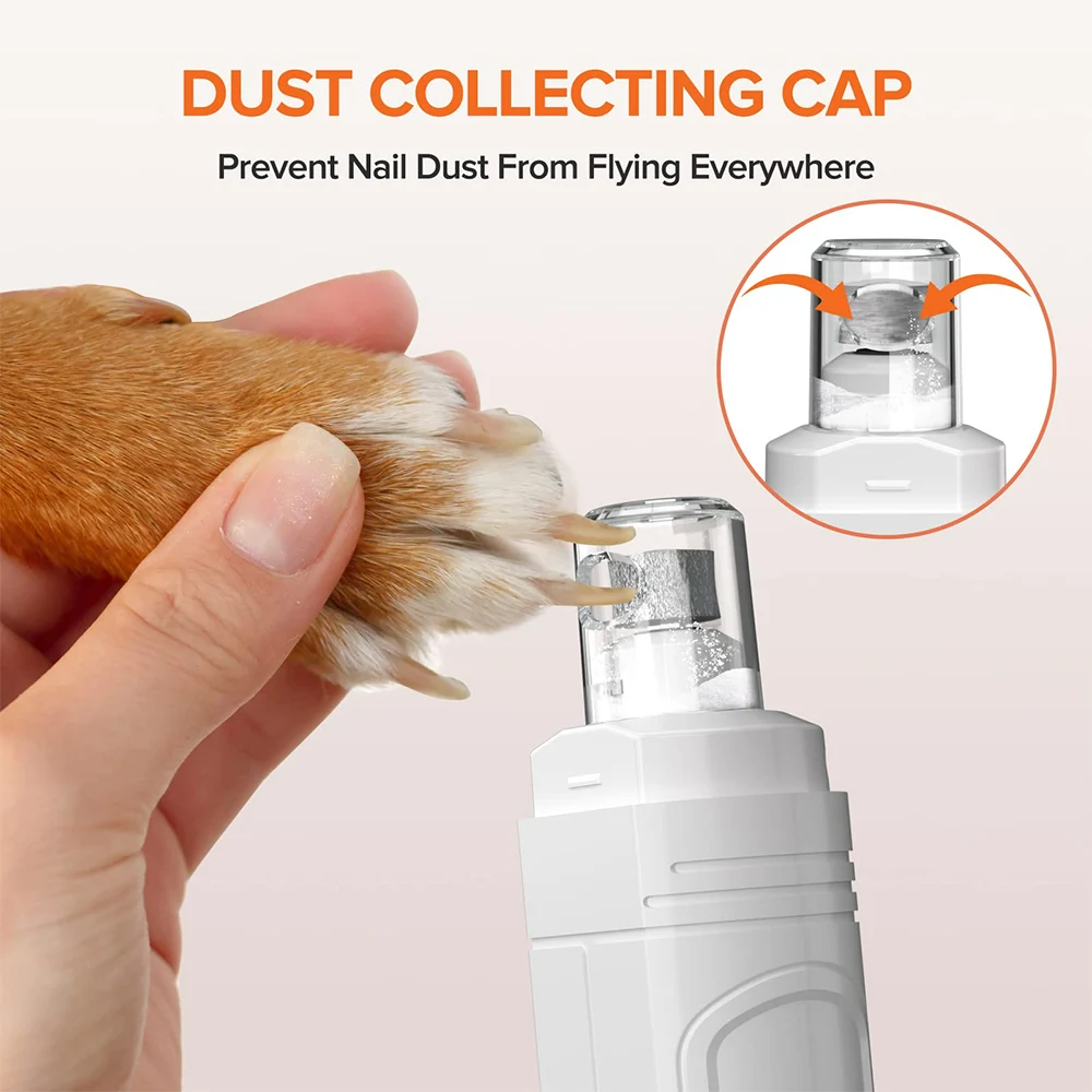 Electric Dog Nail Clippers For Dog Nail Grinder USB Charging Pet Trimmer Quiet Cat Dogs Paws Grooming Tools Cat Claw Cutter
