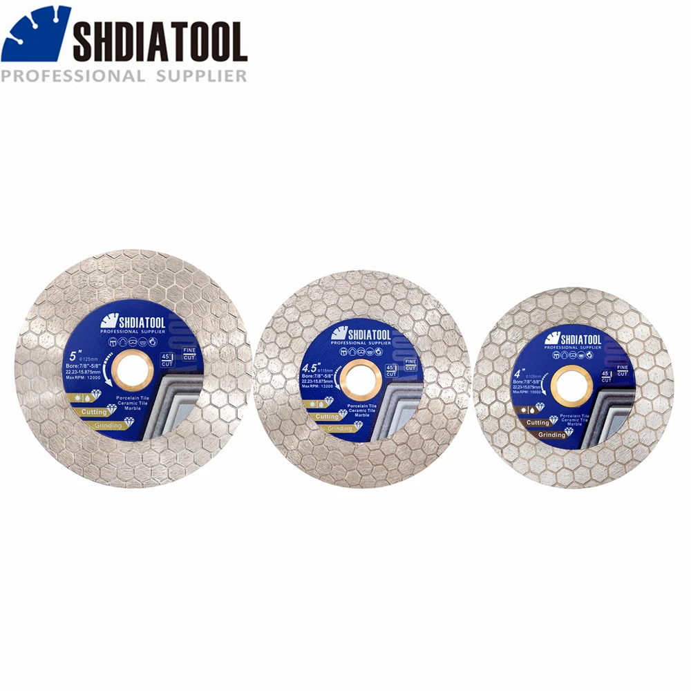 SHDIATOOL Disco De Diamante Turbo Corte De 115mm Para Azulejos De