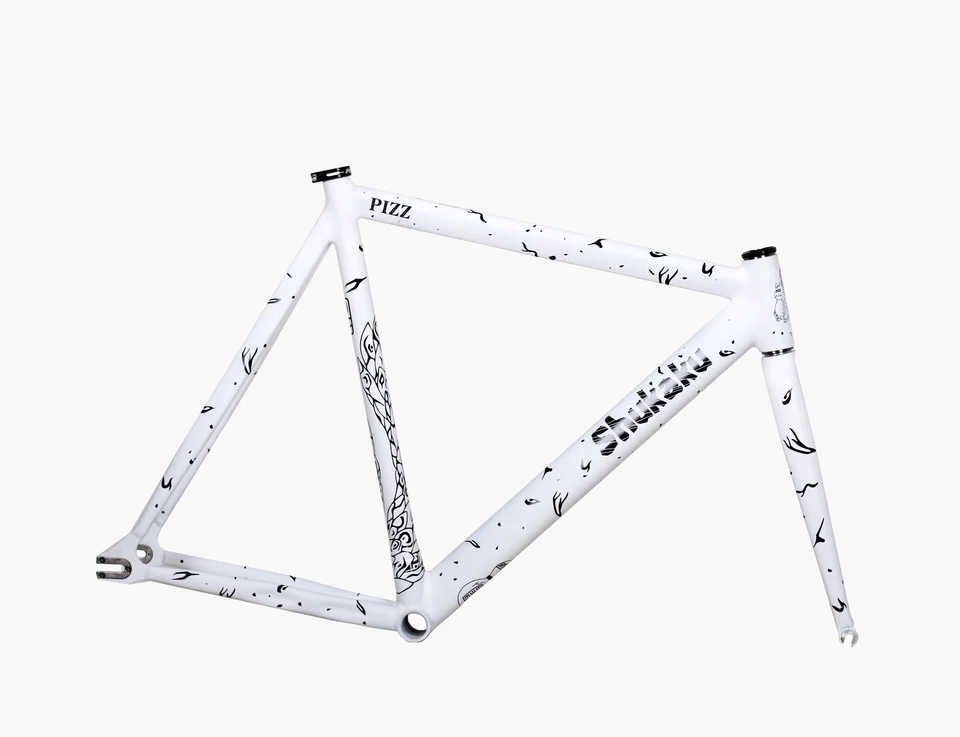 PIZZ Shukaku Frame,White,Fixed Gear Bicycle Frameset