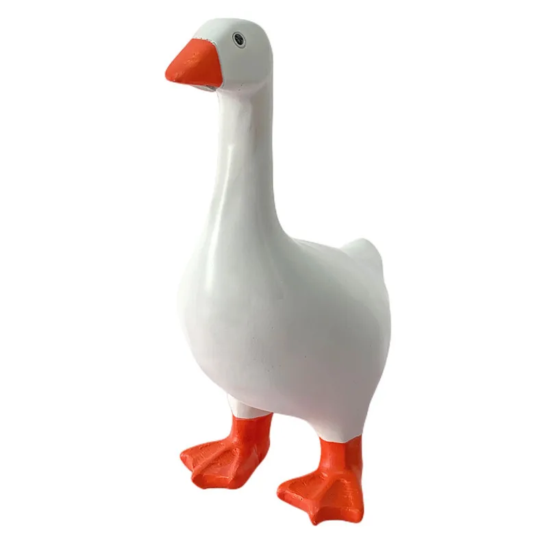 Resin Animal Cute Simulation Magnet Goose Ornaments Desktop Office Accessories Creative Statue Crafts Decor Home Birthday Gift