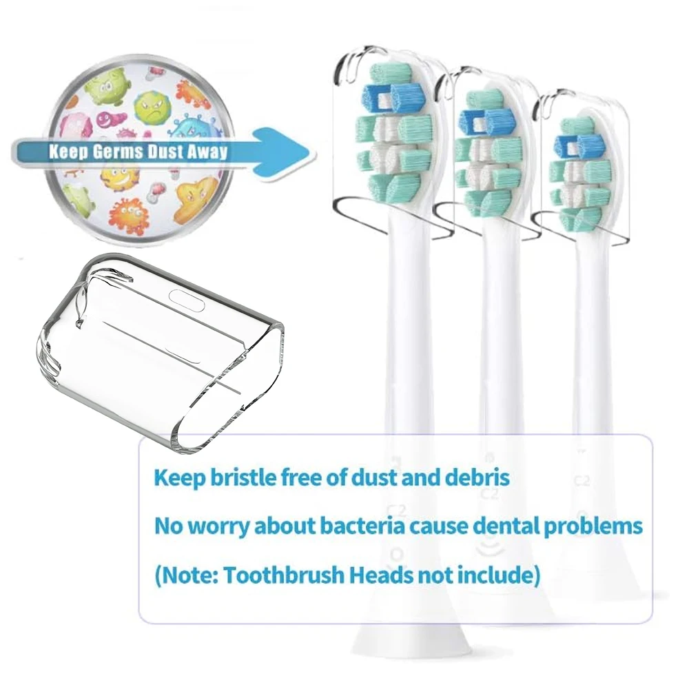 6 Pcs Toothbrush Head Covers Compatible with Philips Electric Toothbrush Heads, Toothbrushes Head Protector for Home and Travel