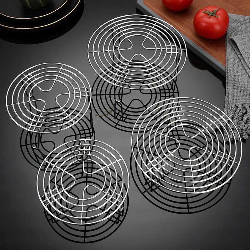 Steamer Rack Air Fryer Rack Stainless Steel Pot Steamer Rack Round Durable Dumplings Steaming Tray Holder for Eggs Kitchen Cooking Utensils