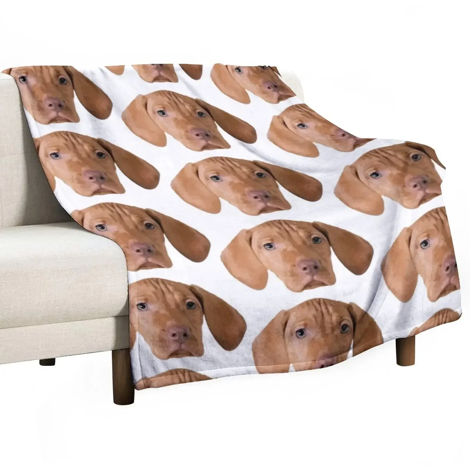 

Hungarian Vizsla Throw Blanket Furrys Cute Plaid Beach Blankets