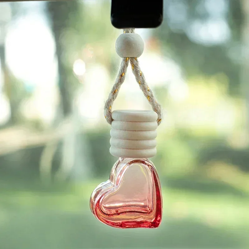 1PC Perfume Bottle Ornament Hanging Empty Bottle Essential Oil Diffuser Fragrance Air Freshener Scent Car Interior Accessory