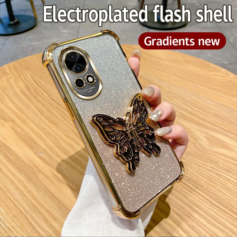 Shockproof Butterfly Holder Glitter Phone Case