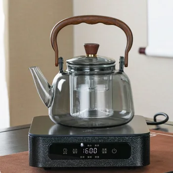 1600W Electric Ceramic Stove Smart Timing Tea Stove 6 Gear Coffee Electric Hot Plate Mini Tea Maker Water Boiler Auto Keep Warm 1