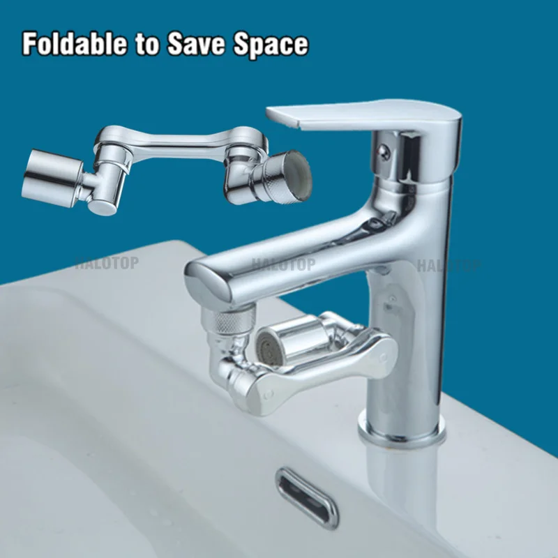 Faucet Extender 1080 Degree Rotatable Extension Faucet Sprayer Head Universal Bathroom Tap Extend Adapter Aerator 2 Modes