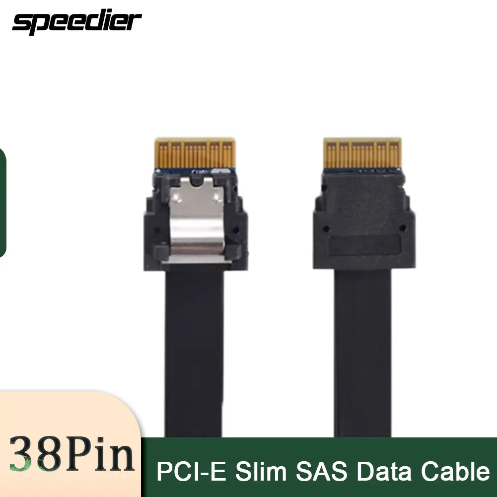 

Slim SAS 4.0 SFF-8654 4i To SFF-8654 Extended Data Cable 24Gbps Hard Disk Data Cable PCI-E GEN3 GEN4 40cm