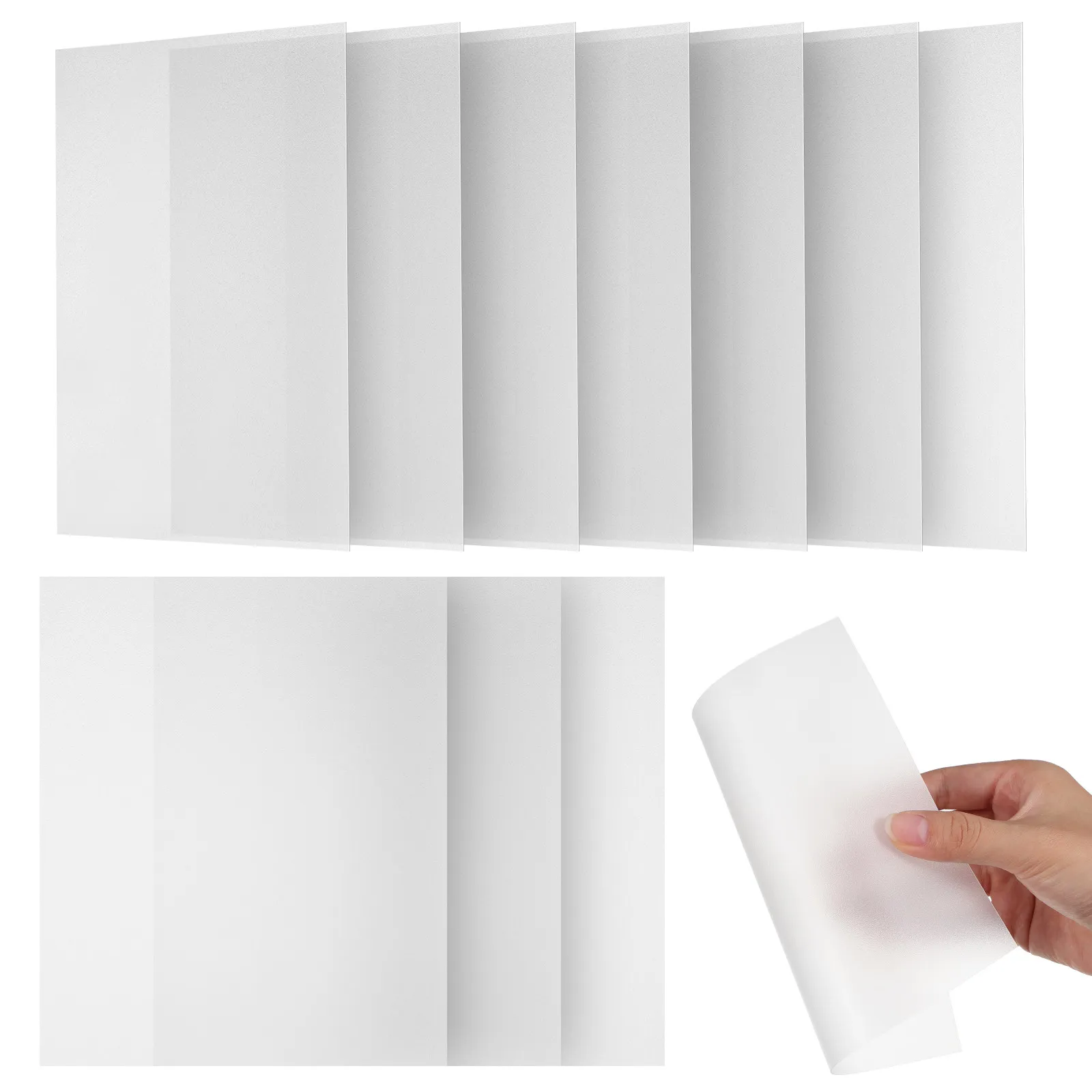 5Pcs 3D 인쇄 펜 액세서리 빈 스텐실 시트 PVC 소재 절단기용 투명 템플릿 DIY 공예 프로젝트