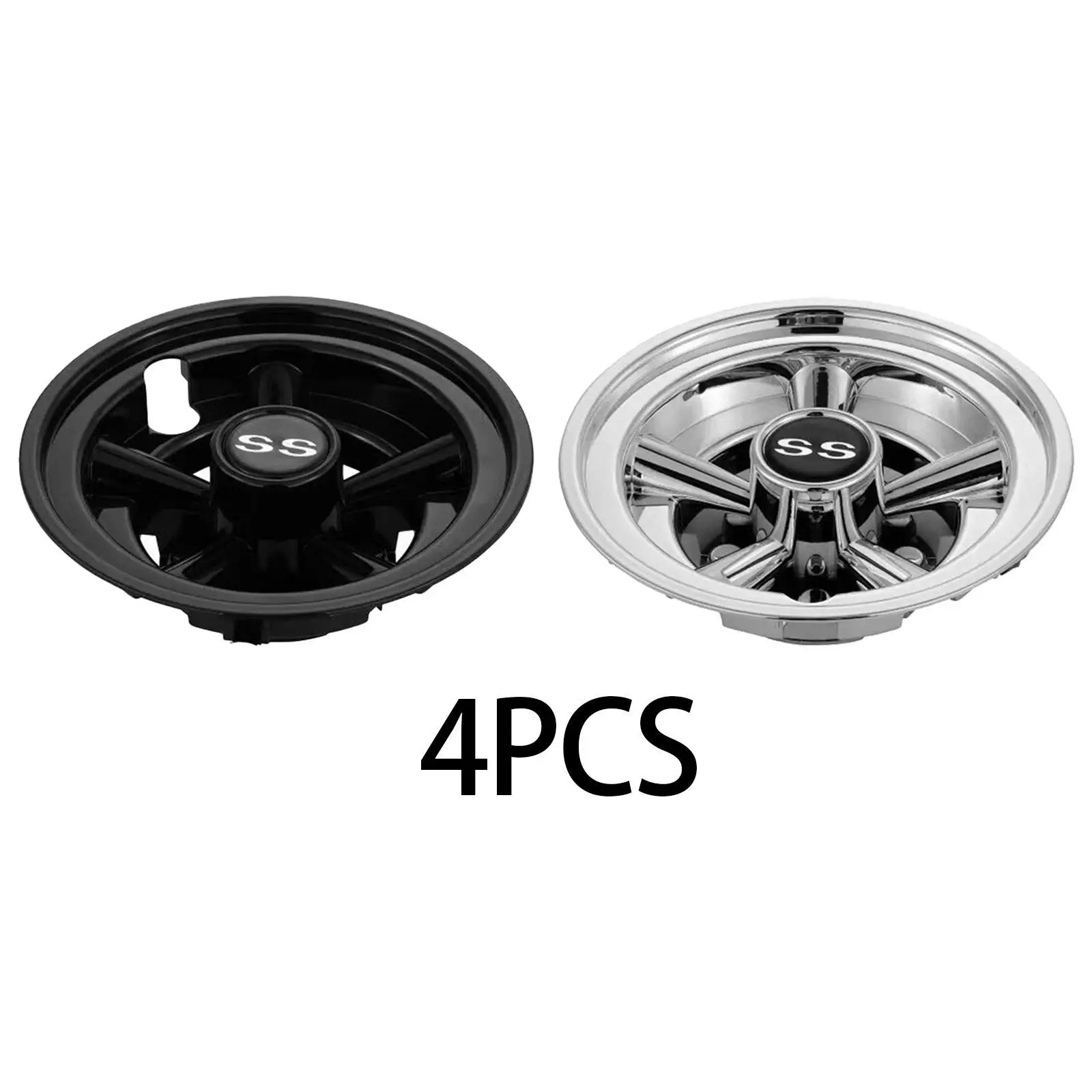 4x Golf Cart Wheel Covers Golf Cart Hub Caps, Lightweight Portable Universal