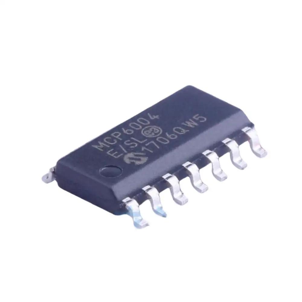 

10pcs MCP6004T-E/SL Brand New Original Package SOP-14 Quad Low Power Rail-to-Rail Operational Amplifier ICs