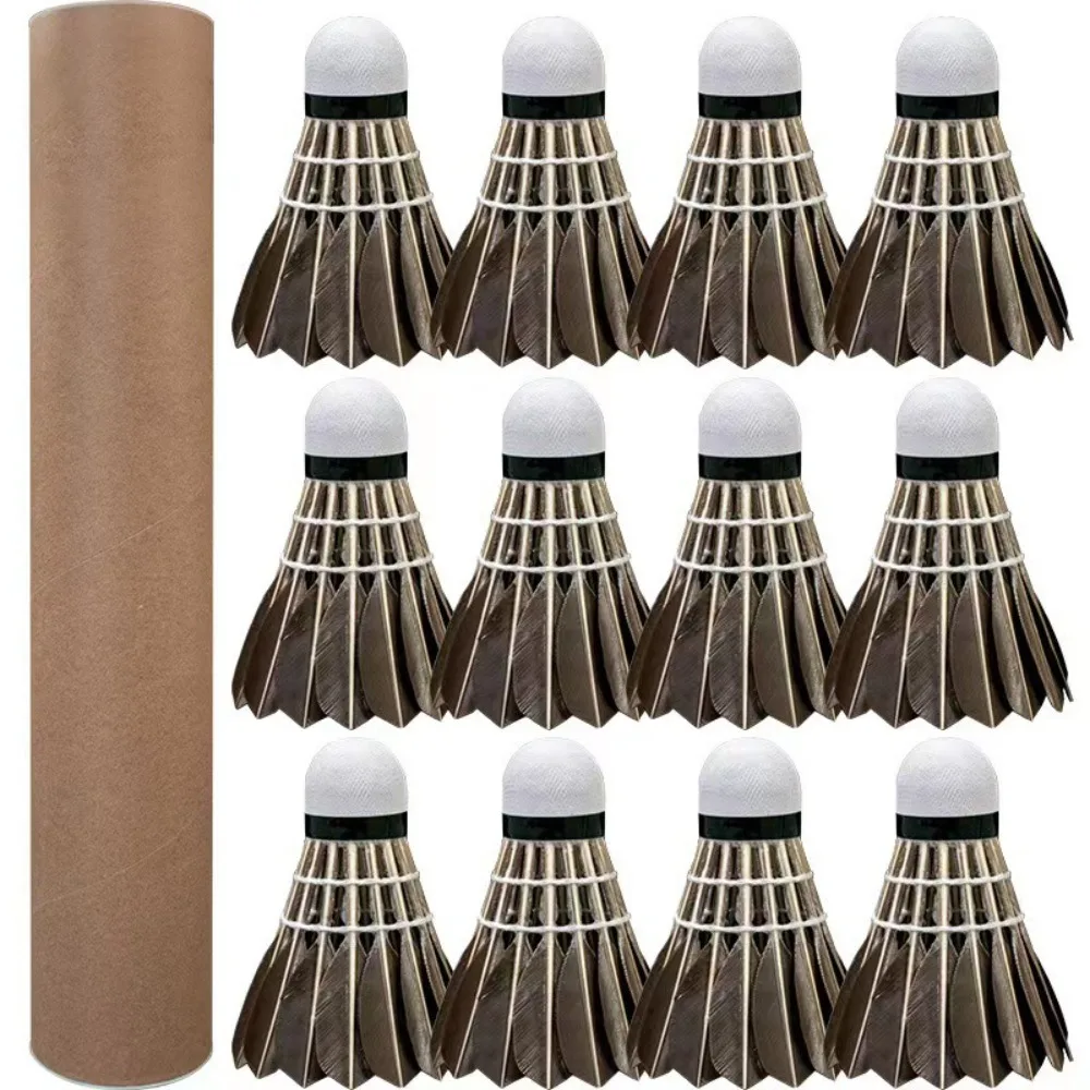 

3/612Pcs Professional Badminton Shuttlecock Black Goose Feather Badminton Shuttlecock Training Sport Badminton Ball