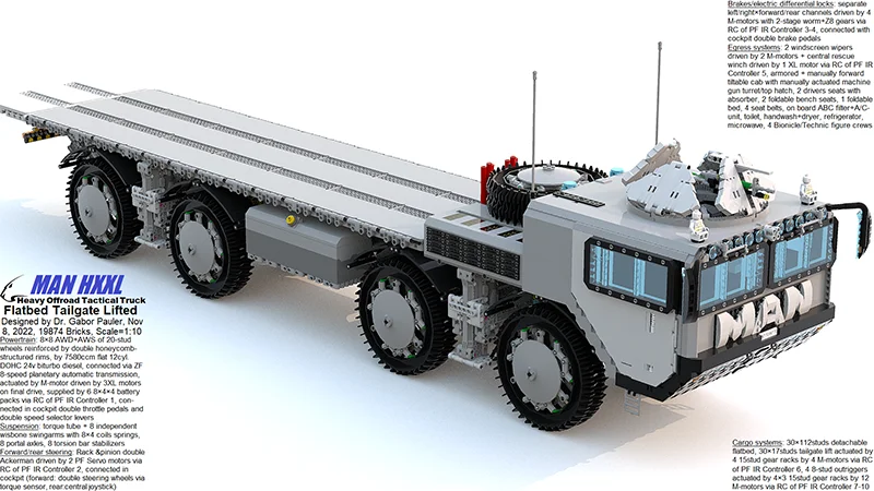 Heavy Equipment Lego Army Transport Truck 19841P MOC City