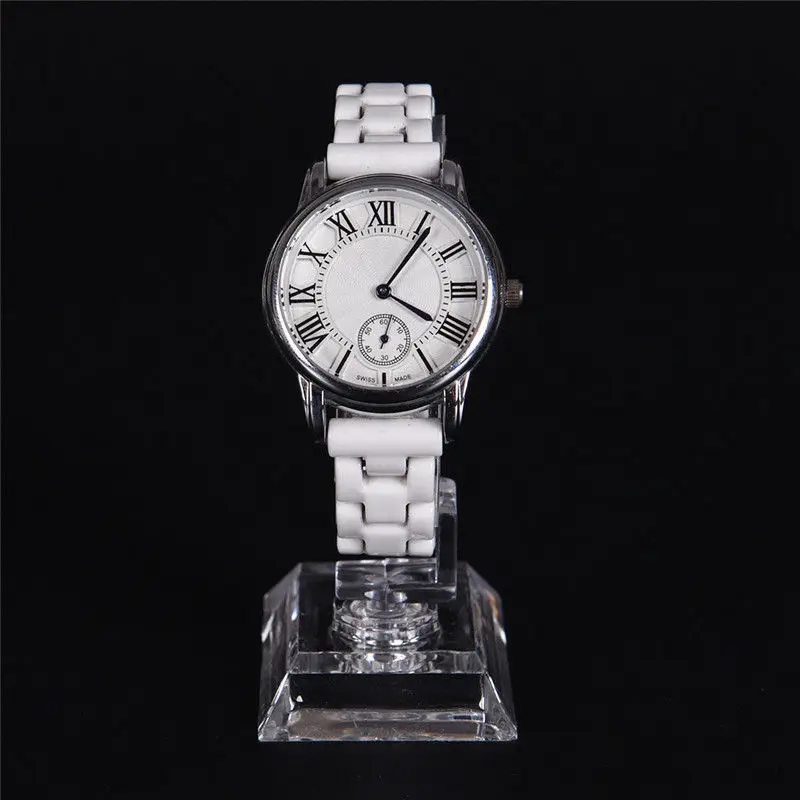 100 Teile/los Transparent Kunststoff Armbanduhr Display Rack Halter Verkauf Zeigen Fall Ständer Werkzeug Uhr Display-ständer – Detail 5