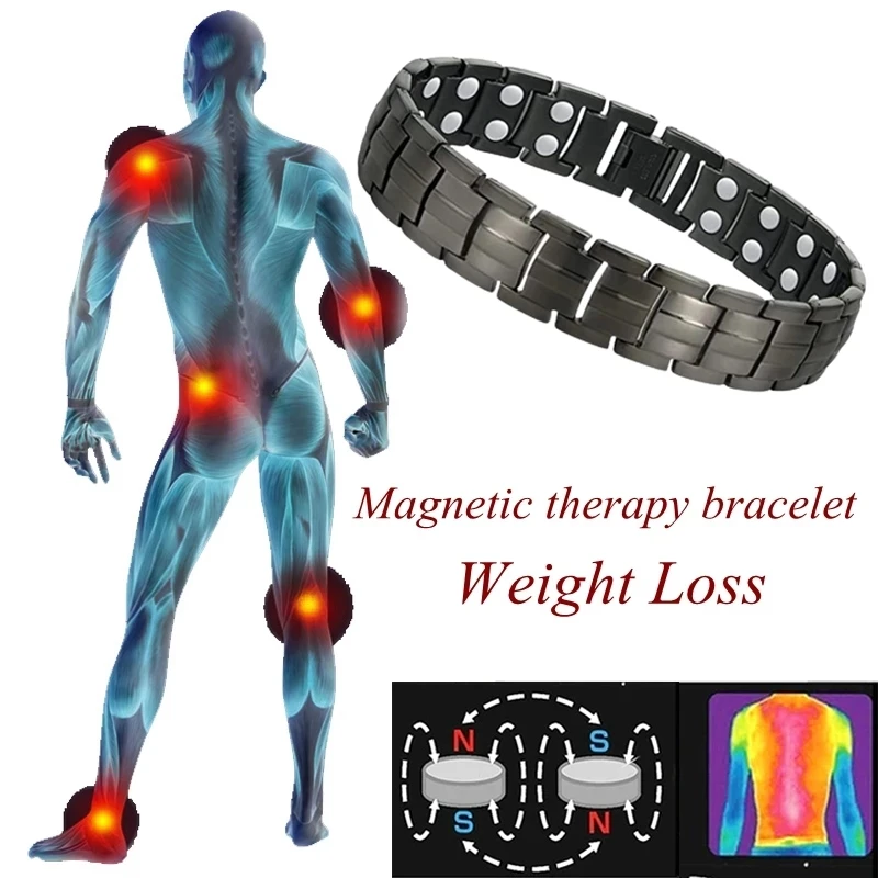 Health Care Magnetic Bracelet Weight Loss Anti-Fatigue Therapy Bracelets for Men Women Arthritis Pain Relief Energy Jewelry Gift