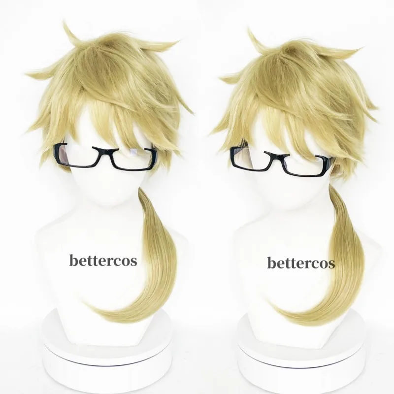 

Bungo Stray Dogs Doppo Kunikida Doppo Cosplay Wig Short Straight Heat Resistant Synthetic Hair Wigs +Wig Cap