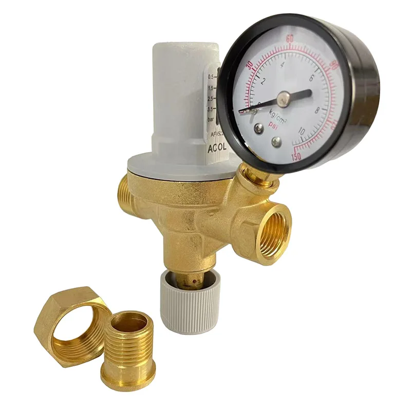 1/2" Automatic Water Filling Valve Observing the water-pressure Filling water valve with pressure gauge Pressure reducing valve