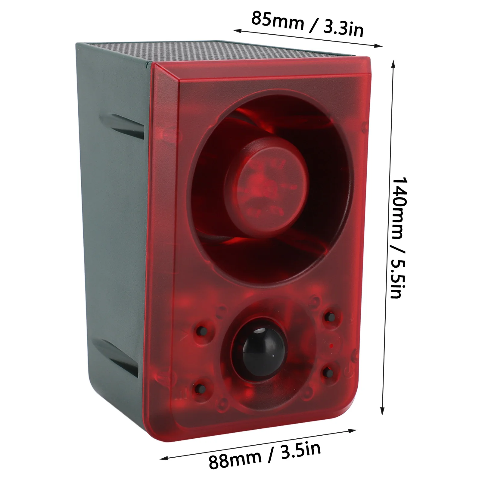 Outdoor Alarm Siren 3 Modes Solar Outdoor Motion Sensor Alarm Waterproof Dog Barking with Remote Controller for Home Villa Yard