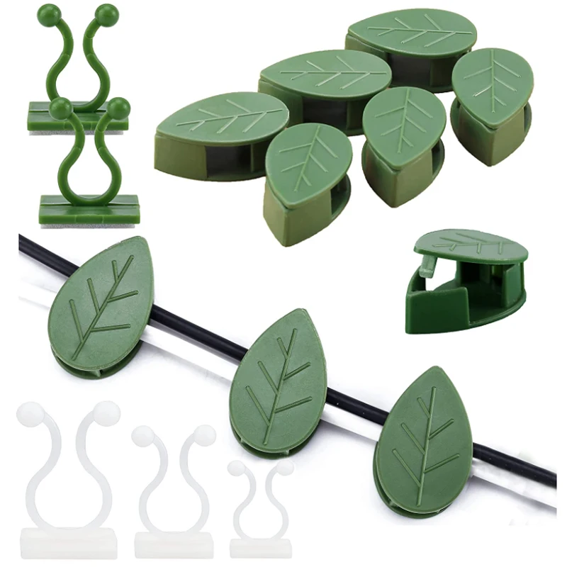 Plant Climbing Wall Fixture Clips Acrylic Sticker Self-Adhesive Hook Plant Vine Traction Holder Indoor Outdoor Decor 10-50Pcs plastic plant clips,plant clips,plant adhesive hooks,plant wall hooks
