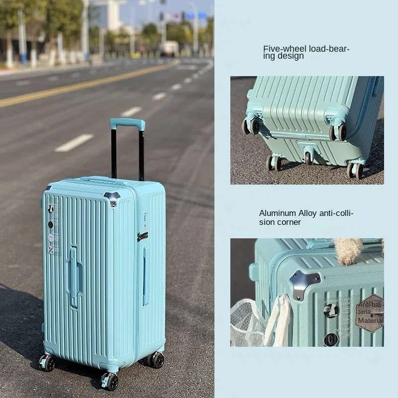 Suitcase Large Capacity Luggage Ultra-Light Trolley Case 28-Inch Multi-Functional Cabin Suitcases Password Luggage Carrier