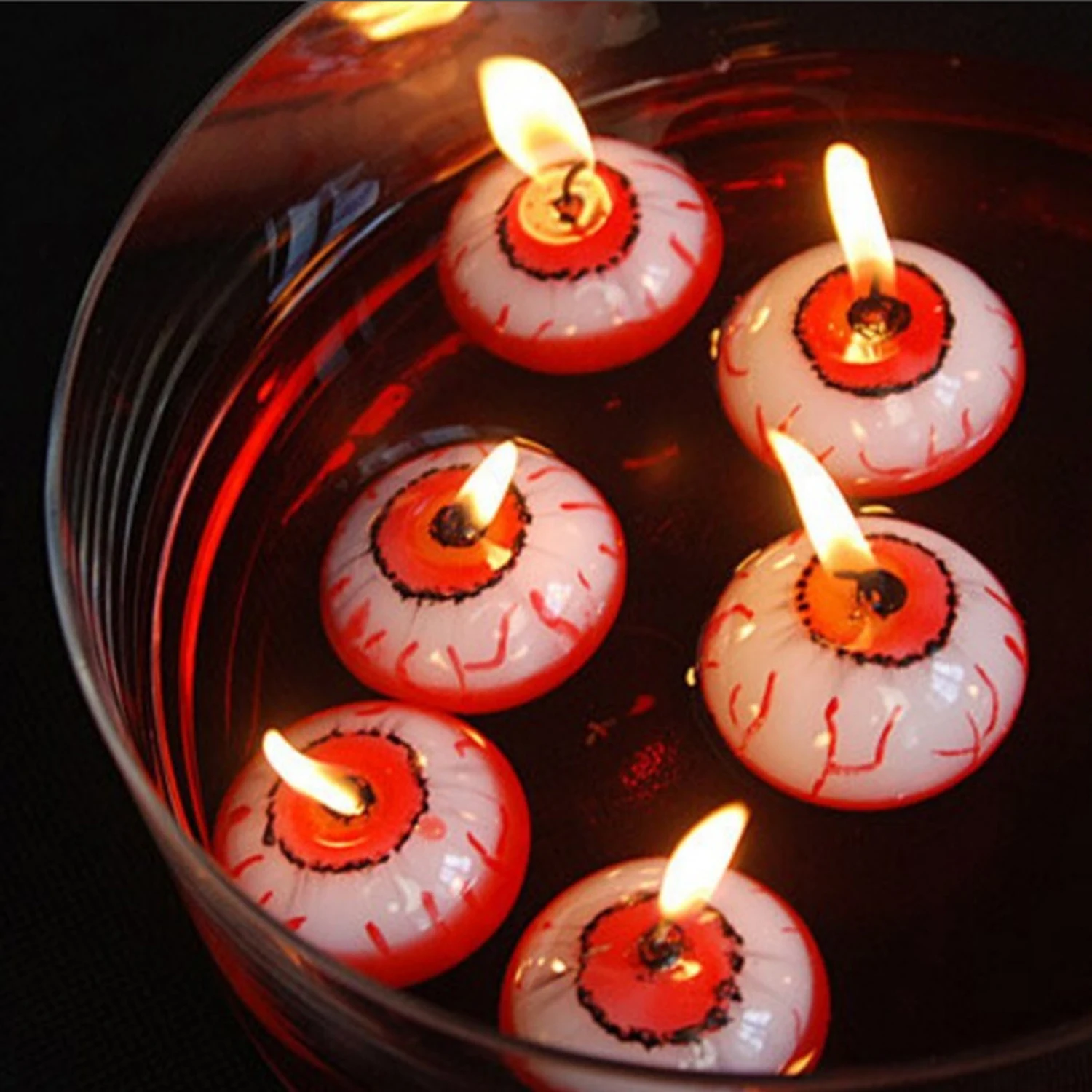 1/3Pcs Eyeball Candle Floating Halloween Candle Holder Halloween Candle