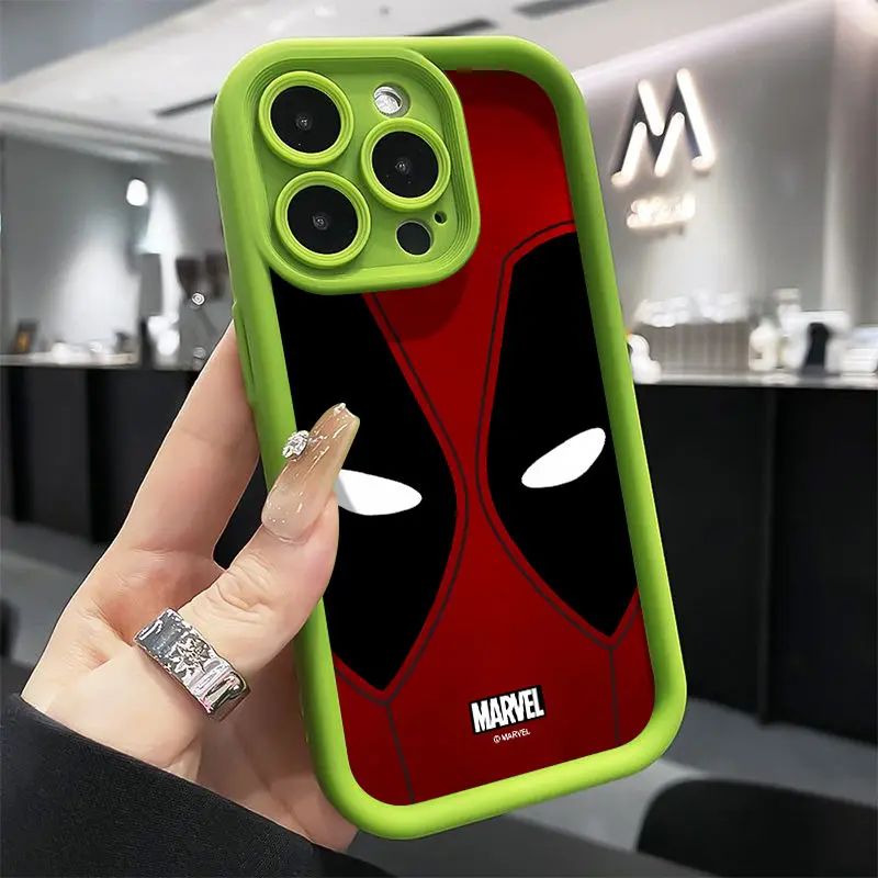 thumbnail image 1 of Funda de teléfono con cara de Deadpool de Marvel, cubierta de pantalla completa para iPhone 16, 15, 14, 13 PRO MAX, 11, 12, 13 PRO, X, XS, XR, 7, 8 Plus, Mini regalo, Y2k, oferta, 1 of 5