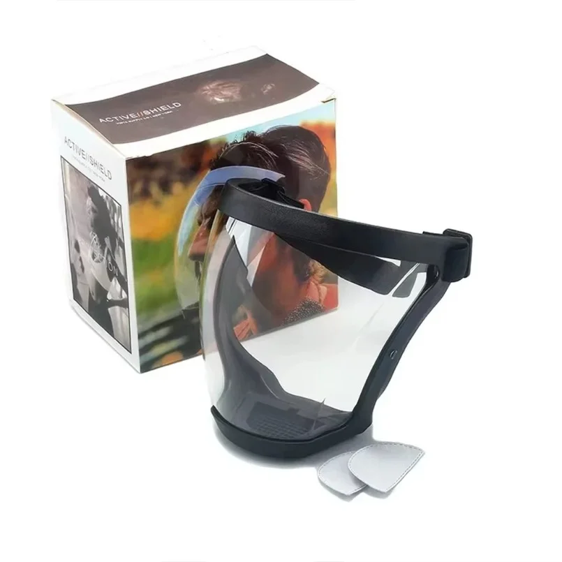Enhanced Transparent Full-Face Protection Mask with Adjustable Buckle - Reusable, Heat-Resistant Safety Shield