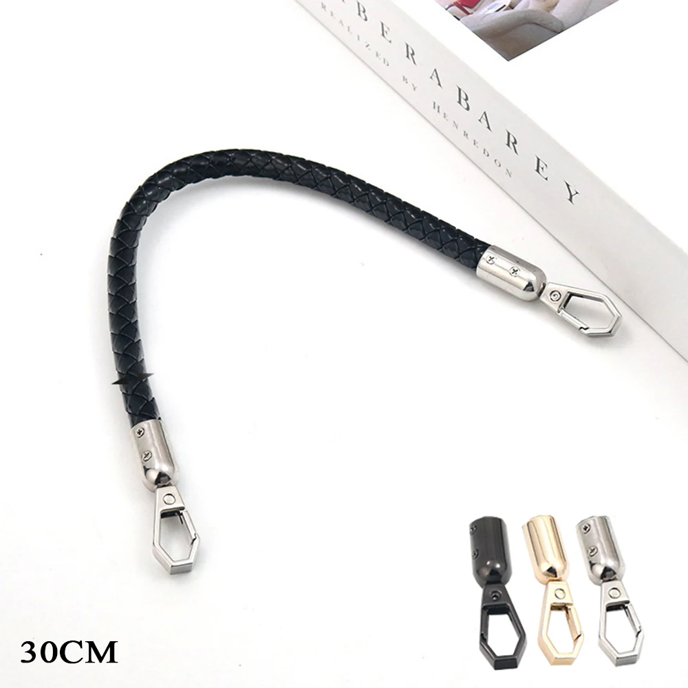 30-120cm Braided Rope Bag Strap DIY Replacement Accessories For Handbags PU Leather Bag Accessories Handles For Women's Bags