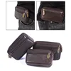 Vintage Cowhide Leather Waist Bag Fanny Pack Classic Texture Cellphone Loop Holster Men Belt Bags Mobile Phone Pouch Wallet Case 1