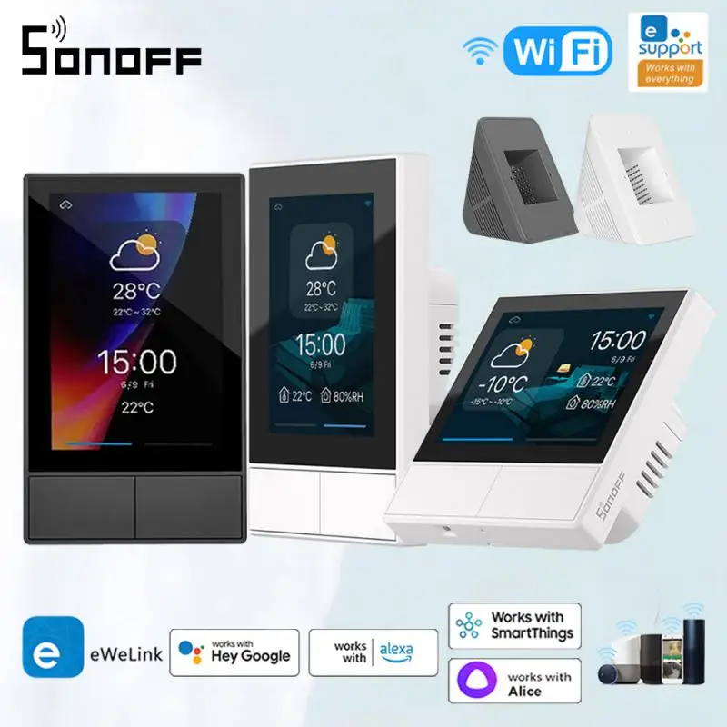 Sonoff Ns Panel Wifi Smart Touch Wall Panel Eu/Us Pannello Di Controllo Multifunzionale Smart Termostato Display Switch Tramite Alexa Google