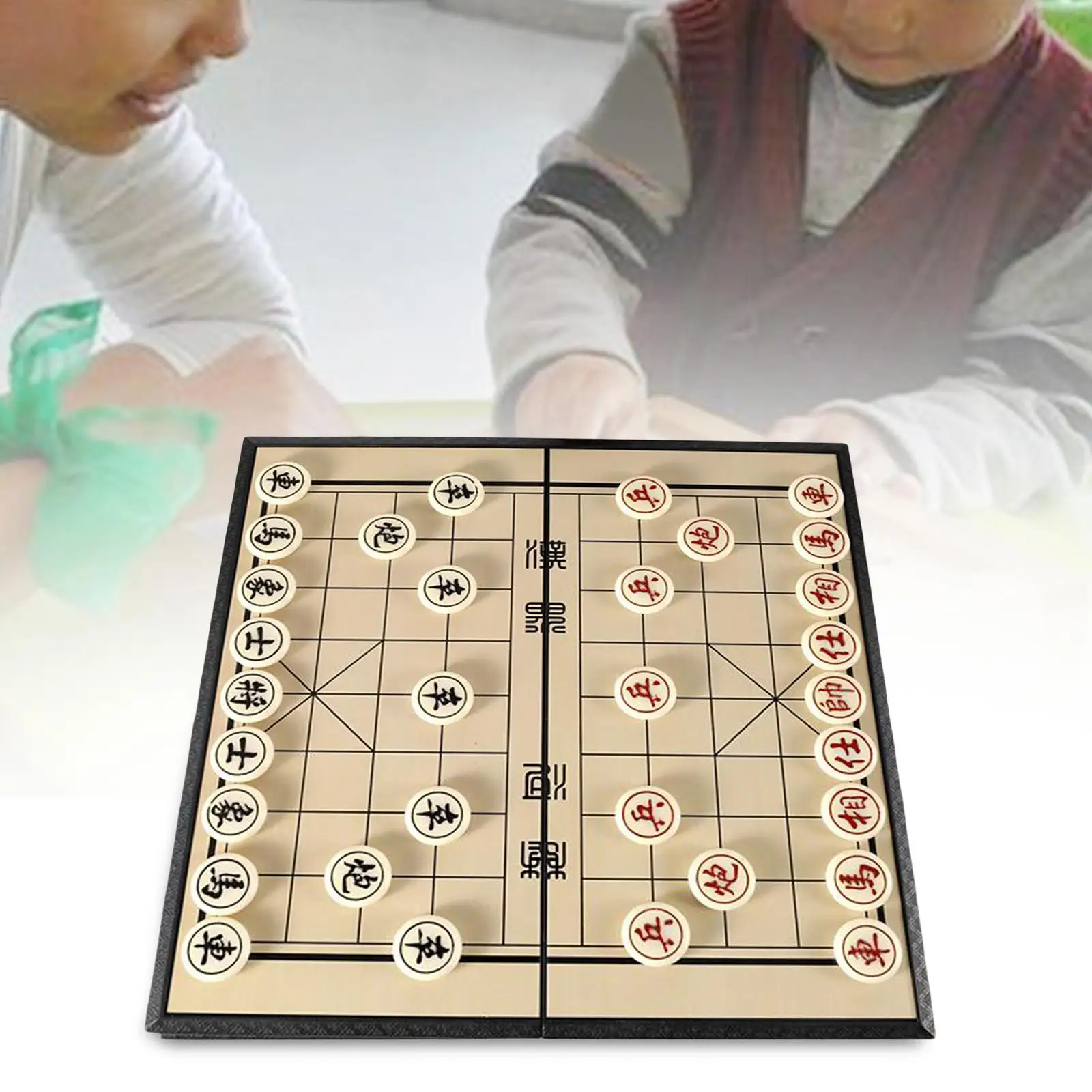 Jogo de tabuleiro de xadrez chinês tradicional jogo de estratégia de viagem  jogo de xadrez chinês conjunto para crianças adultos família brinquedo