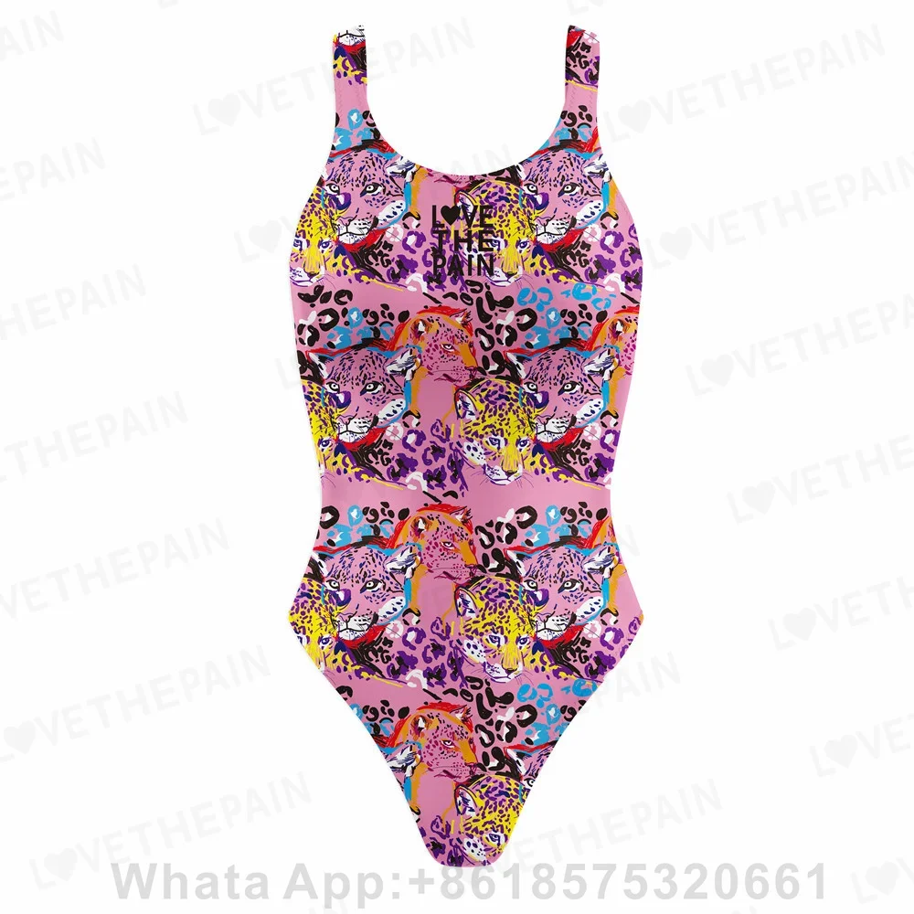 

Love The Pain 2023 New One Piece Swimsuit Swimwear Woman Colorwork Monokini Summer Beachwear Bodysuit Bathing Suit