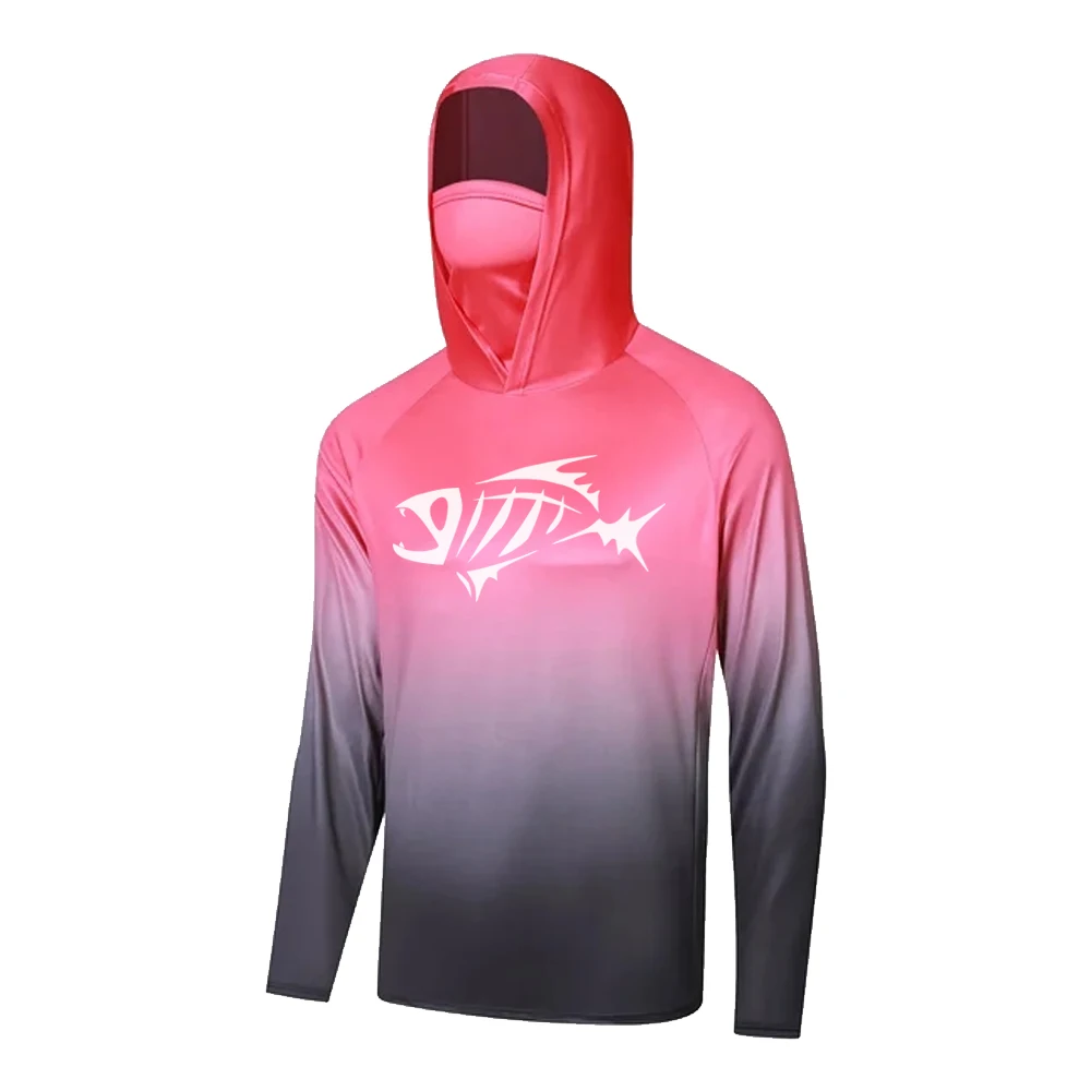 Fishing Shirt Fishing Hoodie Shirts with Mask Men Long Sleeve Sweatshirt Uv Protection Moisture Wicking Fishing Clothing