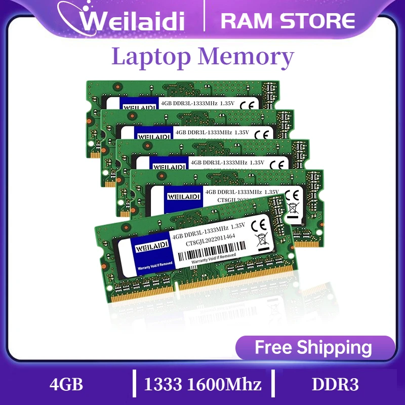 Tanie Pamięć Ram Weilaidi DDR2 DDR3 DDR4 Laptop komputer stacjonarny pamięć moduł notebooka podwójny kanał