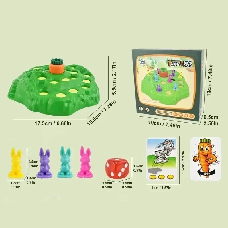 Children's Toys Rabbit off-road competition toy children's defense radish rabbit trap game puzzle desktop toy interactive toy