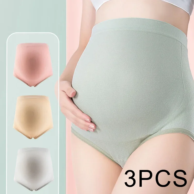 3PCS/set females Maternity Panties Women’s High Waist Full Belly support Panties Comfortable Breathable Pregnancy Panties L-XL Baby & Maternity