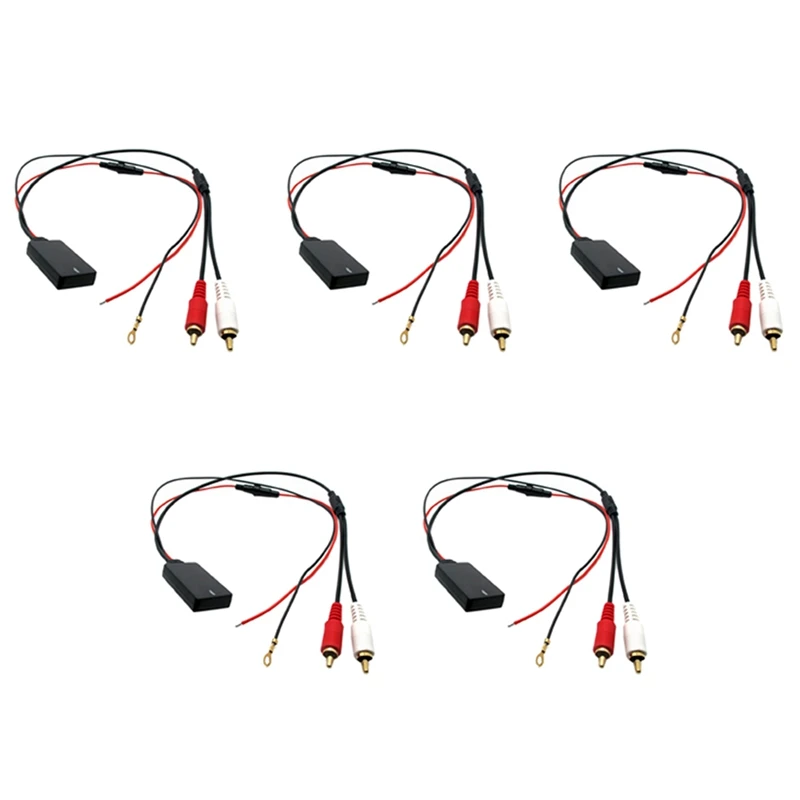 

5X Universal Bluetooth AUX Receiver Module 2 RCA Cable Adapter Radio Stereo Wireless Audio Input Music Play For Truck