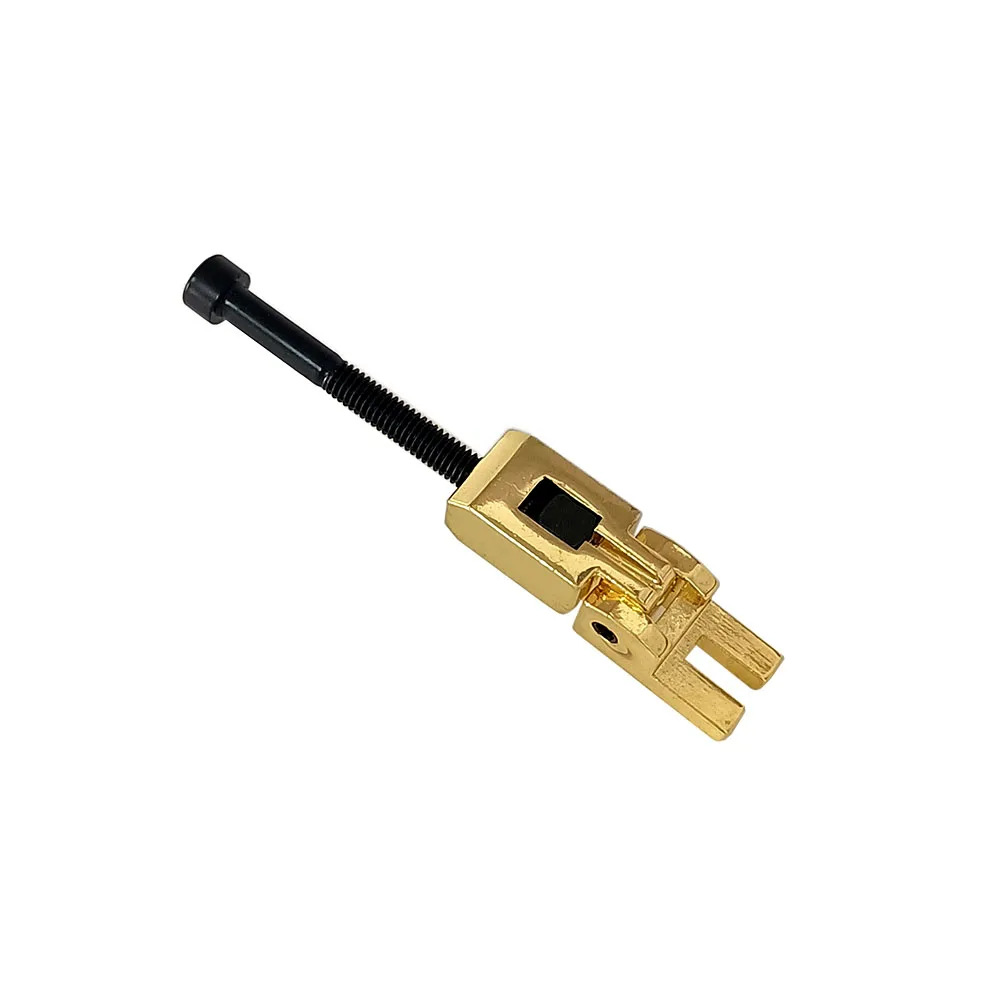 6 Stück E-Gitarre Doppelverriegelungssystem Locked String Sättel Tremolo Brücke Schwarz/Chrom/Gold – Detail 2