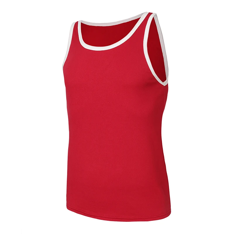 3/5 Piece Men's Fashion Color Matching Casual Vest Loose Plus Size Sports Running Fitness Shirt Teenagers Handsome Bottoming T