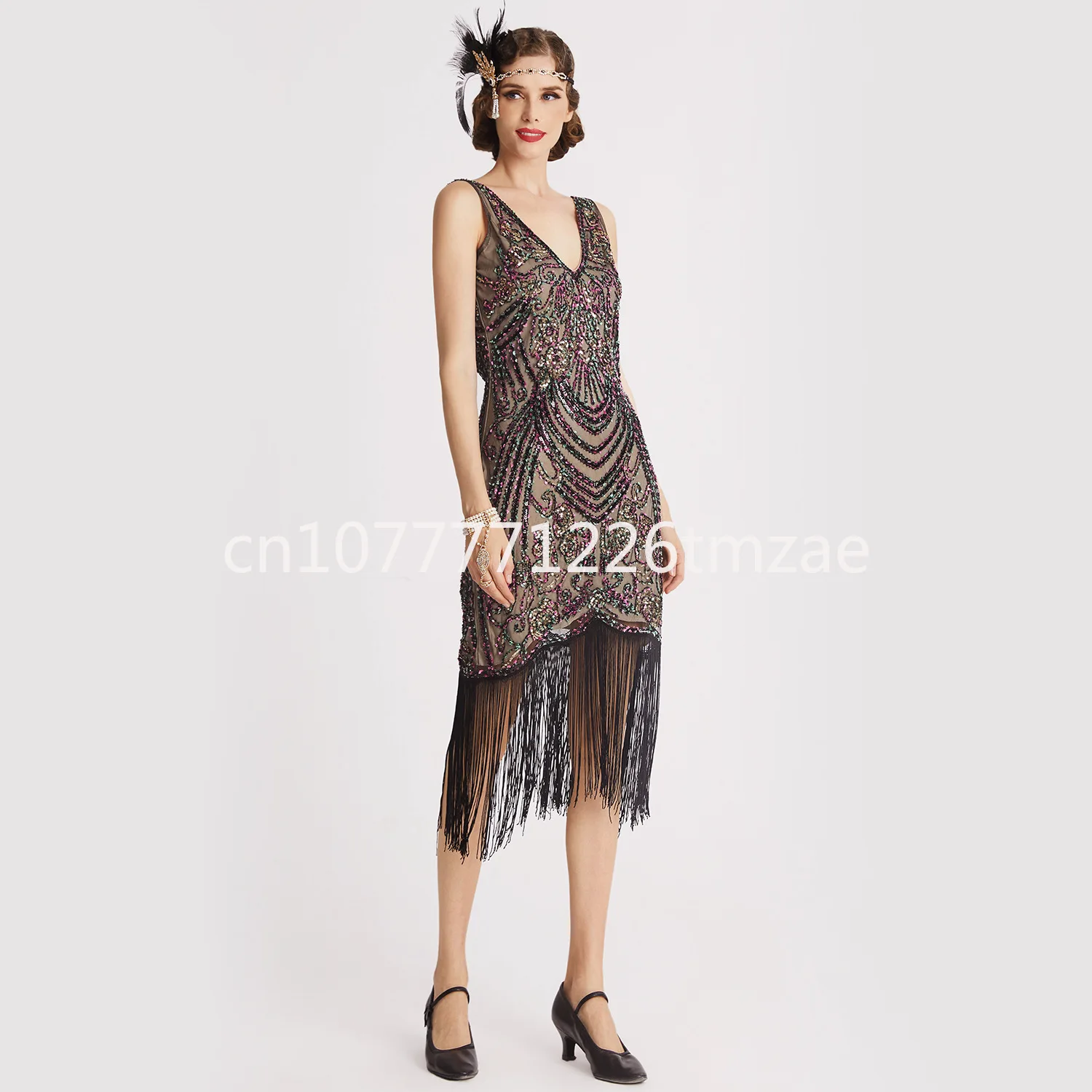 

Женское винтажное платье-кардиган в стиле 1920-х годов